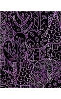 Journal Notebook Forest Trees Pattern 5: 172 Page Blank Journal 8 x 10 Size, Unlined For Journaling, Writing, Planning or Doodling.(60 Artsy Plain Journals)