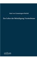 Zur Lehre der Beleidigung Verstorbener