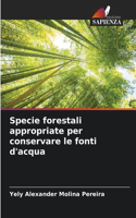 Specie forestali appropriate per conservare le fonti d'acqua