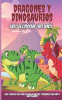 Dragones Y Dinosaurios Libro De Colorear Para Niños