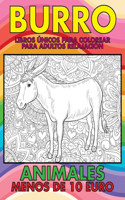 Libros únicos para colorear para adultos Relajación - Menos de 10 euro - Animales - Burro