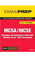 McSa/MCSE 70-290 Exam Prep