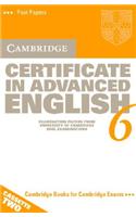 Cambridge Certificate in Advanced English 6 Audio Cassette Set (2 Cassettes)