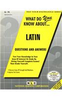 Latin: Passbooks Study Guide