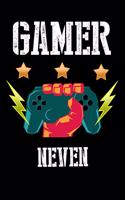 Gamer Neven: Kariertes Notizbuch mit 5x5 Karomuster für deinen personalisierten Vornamen