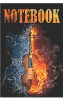 Notebook: Violin Notebook, Journal, Diary size 6x9