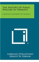The History of Public Welfare in Vermont