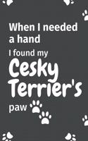 When I needed a hand, I found my Cesky Terrier's paw: For Cesky Terrier Puppy Fans