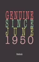 Genuine Since June 1950: Notebook