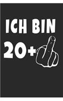 Ich Bin 20 + Mittelfinger: Notizbuch - (A5) 6x9 Zoll - Kariert - 120 Seiten - Geburtstags Geschenk