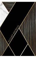 Bullet Journal: Marble + Gold Trendy Journal - 120-Page 1/4 Inch Dot Grid Notebook- 6 X 9 Marble & Gold Perfect Bound Softcover