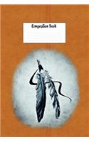 Composition Book: Native American Indian Painted Feathers Design Lined 6 X 9 College Ruled Paper Journal or Diary Unique Inspirational Gift for Friend or Teacher, End