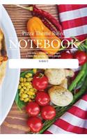 Pizza Theme Ruled Notebook