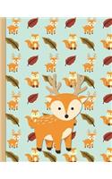 Bullet Style Dot Grid Journal: Deer & Foxes Theme 8.5"x 11" 150 page DIY Planner Paperback(Dot Grid Bullet Journal - Bujo for Beginners)