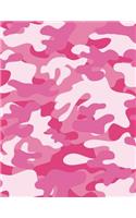Camouflage Pink Notebook - 4x4 Graph Paper