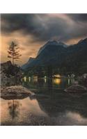 Thunderstorm Island Lake Mountains Nature Trees Clouds Night Peace Beauty: Notebook Journal Diary Composition Book Large Size 150 Ruled Pages for School, Office or Home Softcover Great Gift