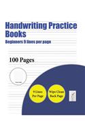 Handwriting Practice Books (Beginners 9 lines per page)