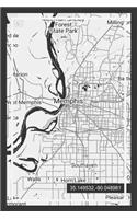 Daily Planner: Book with Memphis Tennessee Map Cover Design ( USA )