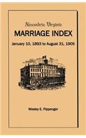 Alexandria Virginia Marriage Index, January 10, 1893 to August 31, 1905