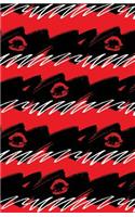 Journal Notebook Red Lips - Abstract Red and Black Pattern: 162 Lined and Numbered Pages With Index Blank Journal For Journaling, Writing, Planning and Doodling.(64 Lined Journal)