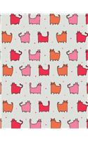 My Big Fat Journal Notebook For Cat Lovers Funny Cat Pattern Sunset Strip: Jumbo Sized Ruled Notebook Journal - 300 Plus Lined and Numbered Pages With Index For Journaling, Writing, Planning and Doodling In Large 8.5 by 11 (99 Jumbo Lined Journal)