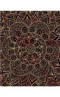 Journal Notebook Mandala Pattern 6: 172 Lined Numbered Pages With 3 Index Pages For Easy Organization in Large 8 x 10 Size For Journaling, Writing, Planning or Doodling.(89 Artsy Lined Journals)