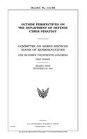Outside perspectives on the Department of Defense cyber strategy