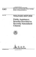 Welfare Reform: Public Assistance Benefits Provided to Recently Naturalized Citizens