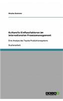 Kulturelle Einflussfaktoren Im Internationalen Prozessmanagement