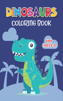 Dinosaur Coloring Book Kids Ages 8-12: Big Dinosaur Coloring Book with 45+ Unique Illustrations Including T-Rex, Velociraptor, Triceratops, Stegosaurus, and More! (Fantastic gifts for Chi