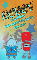 Robot Coloring And Activity Book For Kids