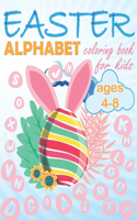 Easter Alphabet Coloring Book for Kids Ages 4-8