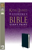 KJV, Reference Bible, Giant Print, Bonded Leather, Navy, Red Letter Edition