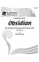 Obsidian for String Orchestra and Drum Kit - Score