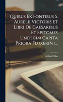 Quibus Ex Fontibus S. Aurelii Victoris Et Libri De Caesaribus Et Epitomes Undecim Capita Priora Fluxerint...