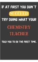 If At First You Don´t Succeed Try Doing What Your Chemistry Teacher Told You To Do The First Time