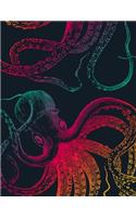 Vintage Octopus Sketchbook 90's Rainbow