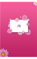 Lily: Matte Softcover Paperback, 6 X 9 Inch Personalized Notebook Journal with 120 Blank Lined Pages Gift for Girls Teens Women