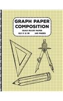 Graph Paper Composition: Quad Ruled Paper Notebook Journal Gift for Birthday & School 5x5 Grid Paper 8.5 x 11 inch 140 Pages ( Math Diary teacher and student )