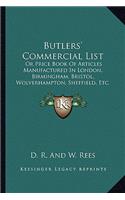 Butlers' Commercial List