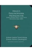 Hegel's Philosophiska Propaedeutik