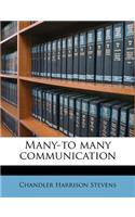 Many-To Many Communication