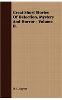 Great Short Stories of Detection, Mystery and Horror - Volume I.