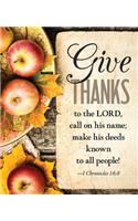 Give Thanks Apples Thanksgiving Bulletin Large (Pkg of 50): (English)
