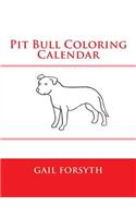 Pit Bull Coloring Calendar