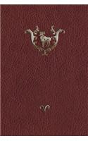Monogram Aries Notebook: Blank Diary Journal Log Notebook