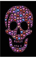 Heart Skull Emoji Journal Notebook: Halloween Emoji, Daily Diary, Blank Lined Journal & Notebook for Adults, Teens or Kids(Elite Journal)