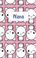 Nana Personalized Genkouyoushi Notebook: Japanese Practice Book, Genkouyoushi Paper 8.5" x 11" 110 Pages(24 Genkouyoushi Notebooks)