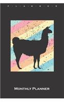 Retro llama shadow Monthly Planner