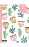 Dot Grid Notes 110 Pages: Cactus Floral Notebook for Professionals and Students, Teachers and Writers - Succulent Pattern -